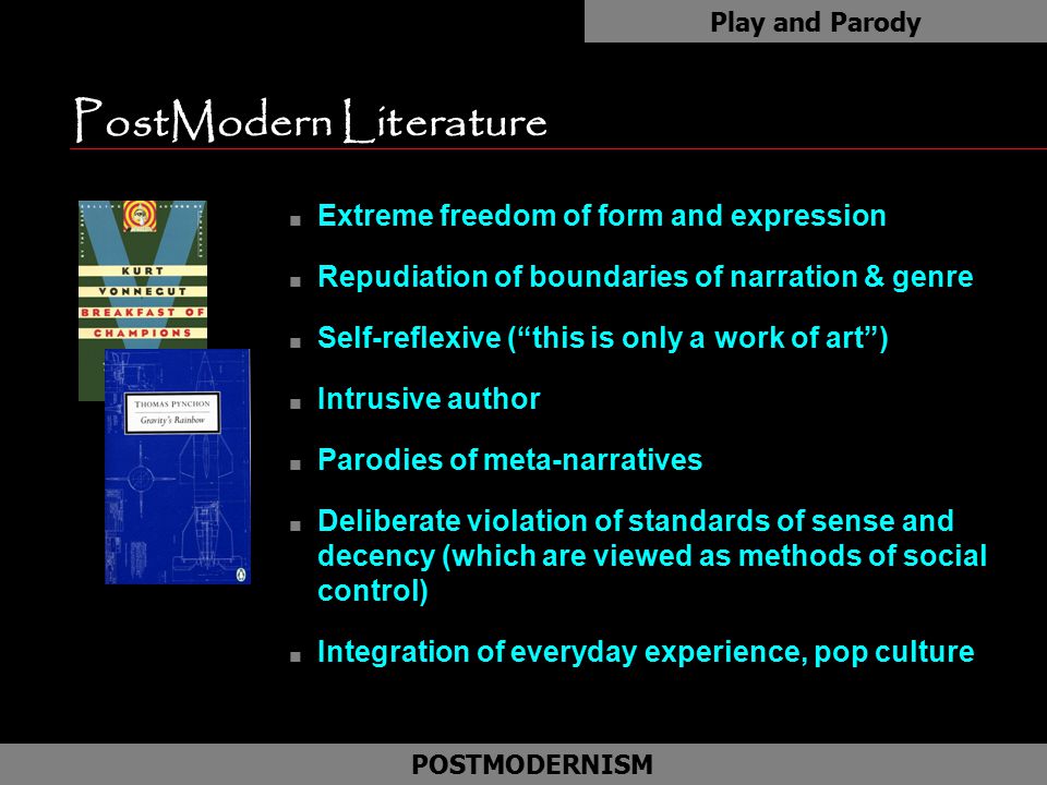 1125 words free sample essay on Post Modernism
